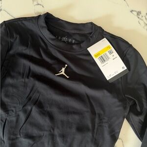 Jordan Black Long Sleeve bodysuit with Logo